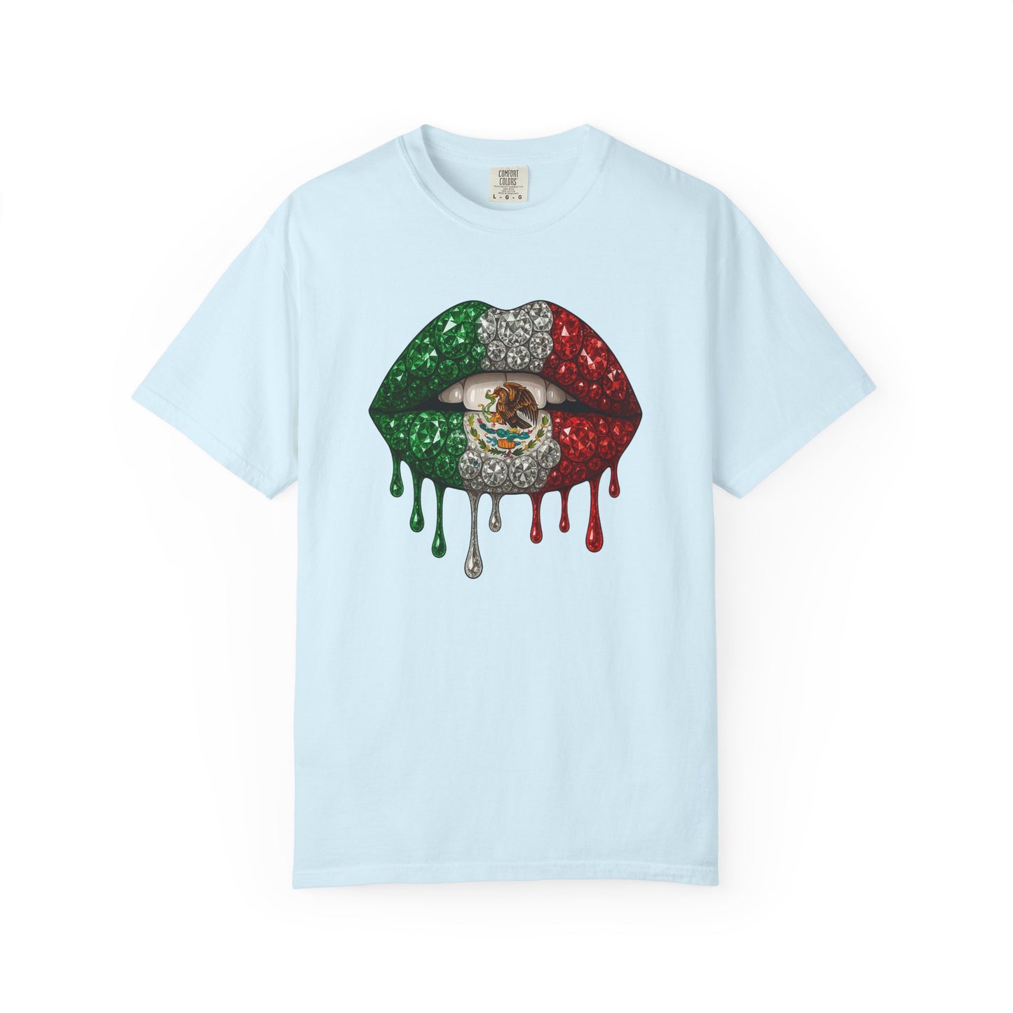 Mexico Flag Drip Lips T-Shirt