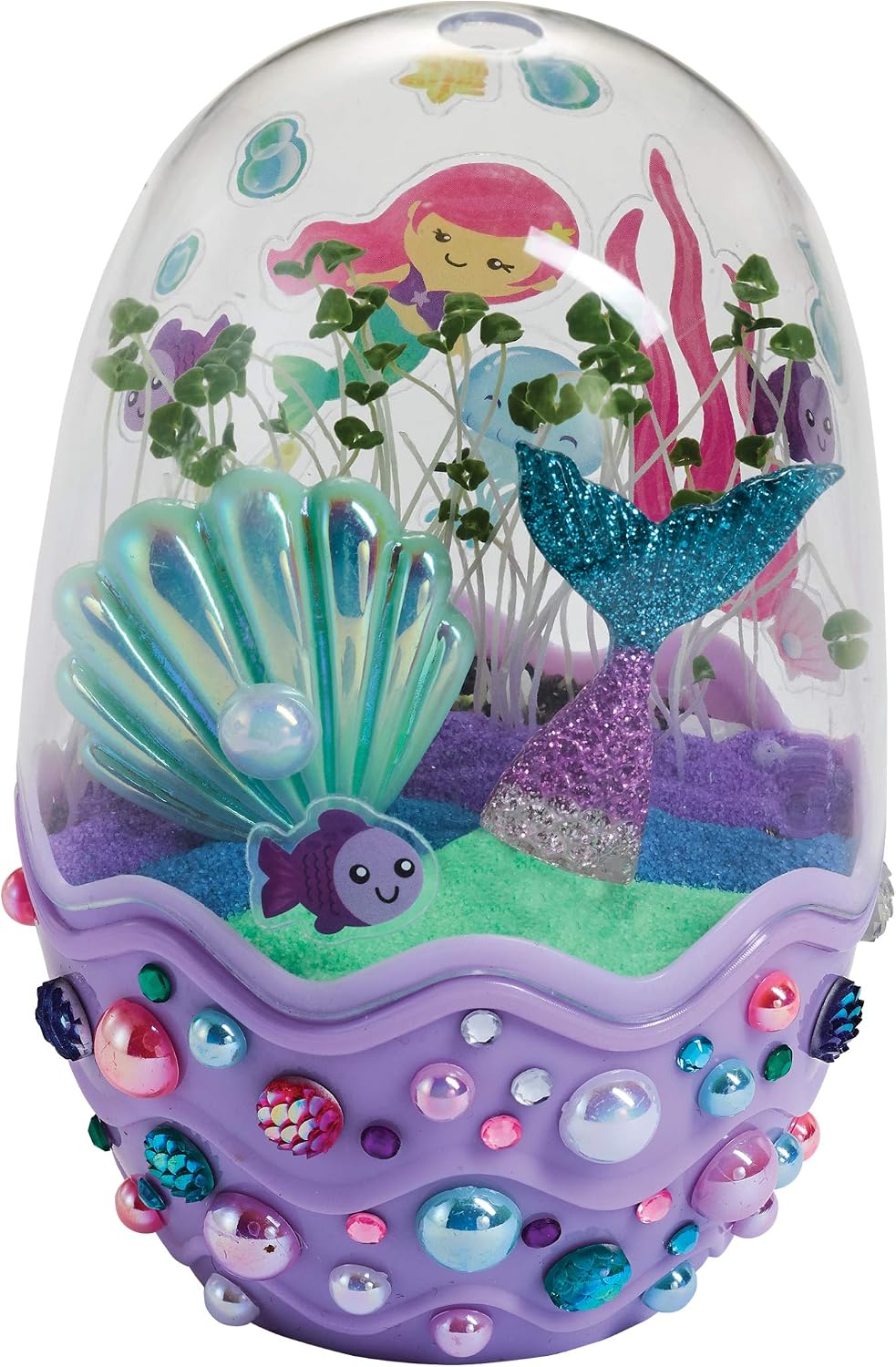 Mini Garden: Mermaid Terrarium Kit - Mermaid Gifts for Girls, Crafts and Toys, Stocking Stuffers for Kids (Ages 6+)