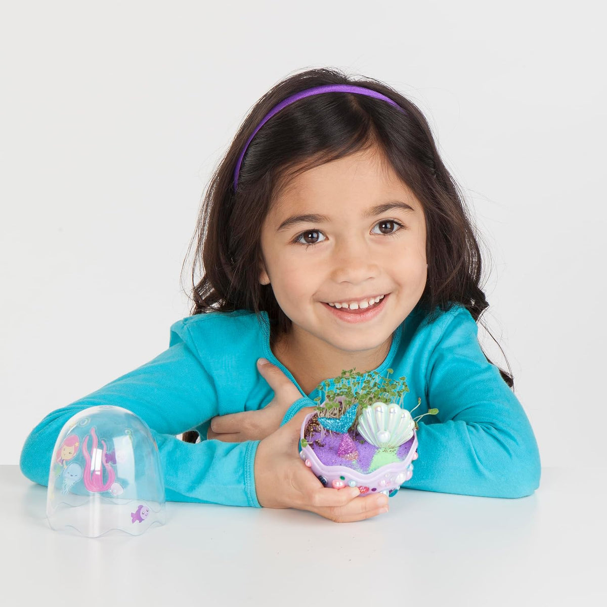 Mini Garden: Mermaid Terrarium Kit - Mermaid Gifts for Girls, Crafts and Toys, Stocking Stuffers for Kids (Ages 6+)