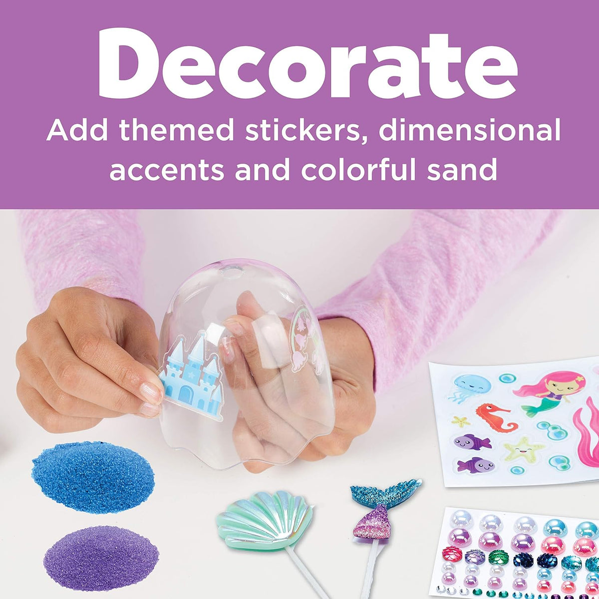 Mini Garden: Mermaid Terrarium Kit - Mermaid Gifts for Girls, Crafts and Toys, Stocking Stuffers for Kids (Ages 6+)