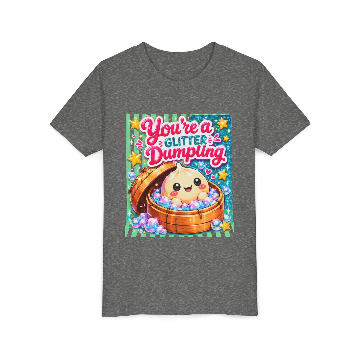 Youth Tee – “You’re a Glitter Dumping” Cute Dumpling Graphic