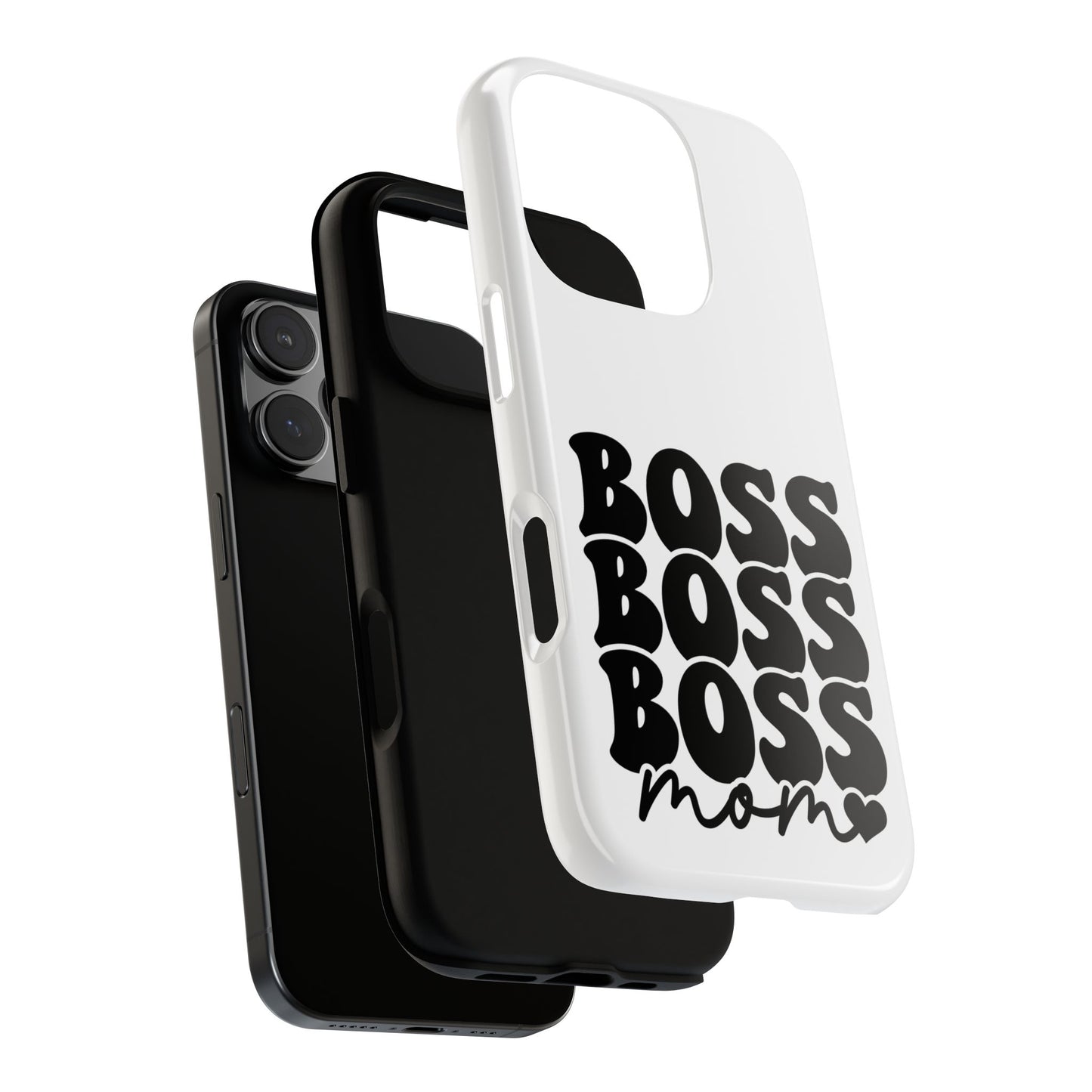 Boss Mom Phone Case — Bold Retro Script Protective Phone Cover