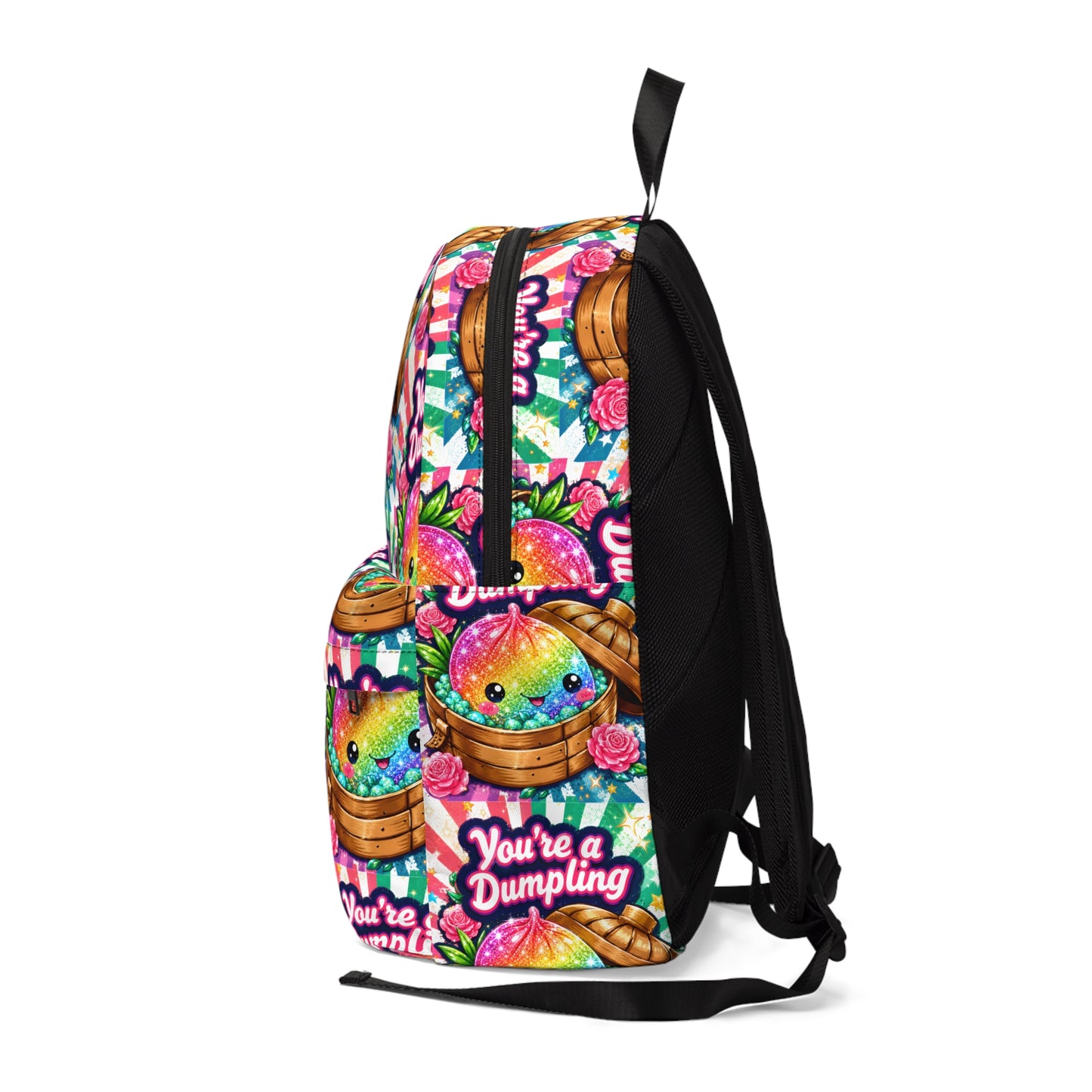 You're a Dumpling Backpack — Cute Rainbow Kawaii Dumpling Print School Bag