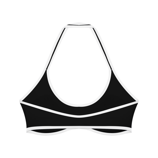 Women’s Halter Color Block Sports Bra – Cropped Yoga & Workout Top