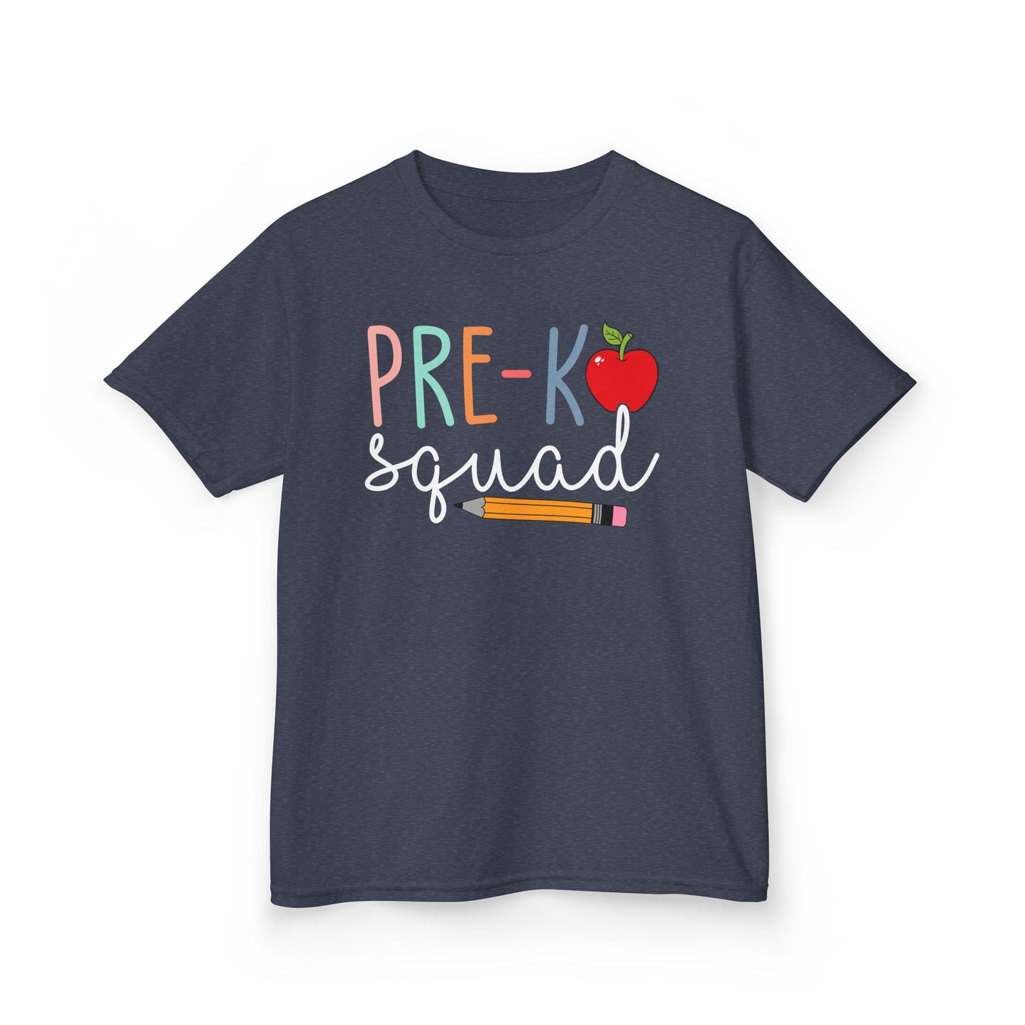 Pre-K Squad Kids T-Shirt — Cute Back-to-School Apple & Pencil Tee