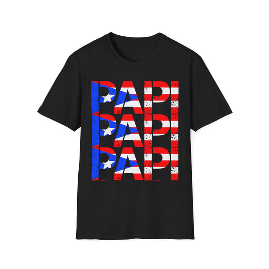 Papi Graphic Tee — Puerto Rican Flag Patriotic Father's Day Shirt