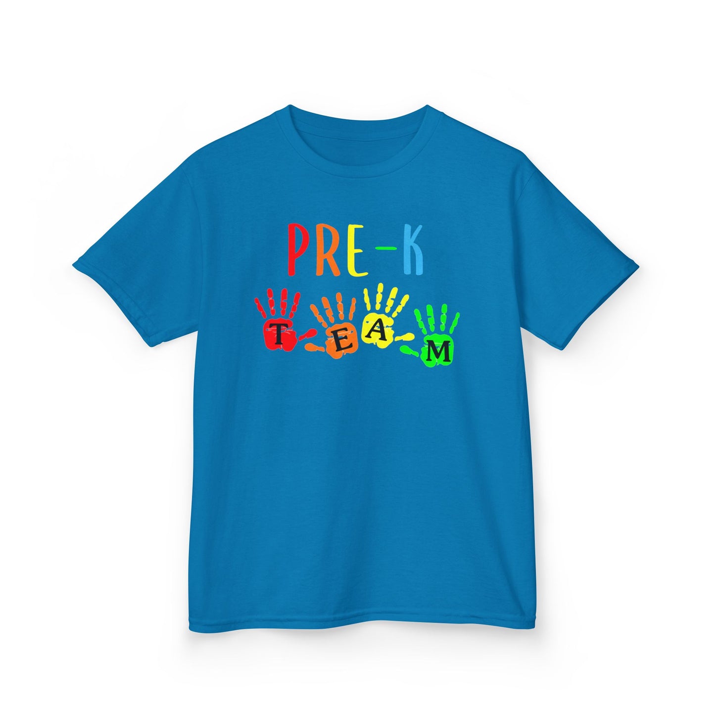 Pre-K Team Kids T-Shirt – Colorful Handprint Preschool Tee