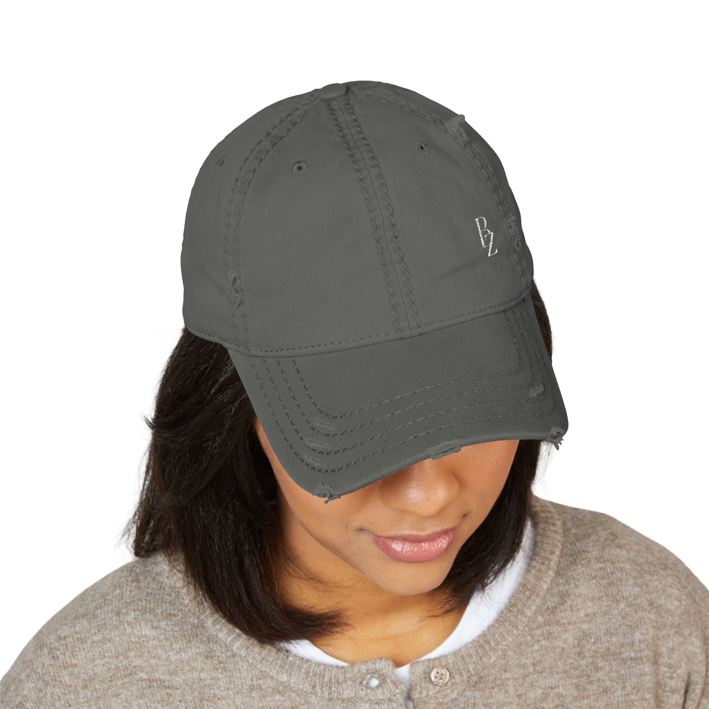 Distressed Embroidered Dad Hat – Vintage Washed Baseball Cap