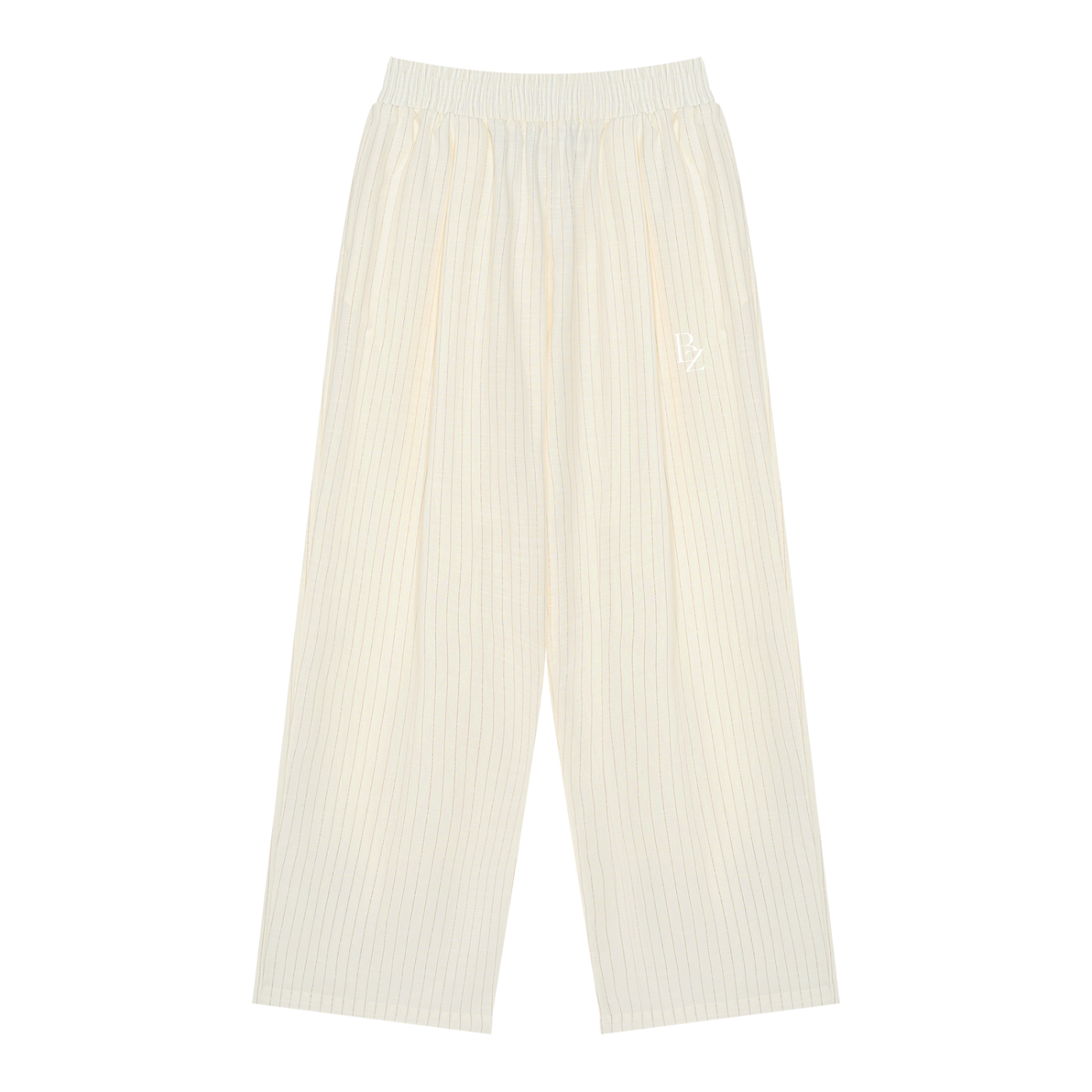 Unisex Striped Pleated Pants
