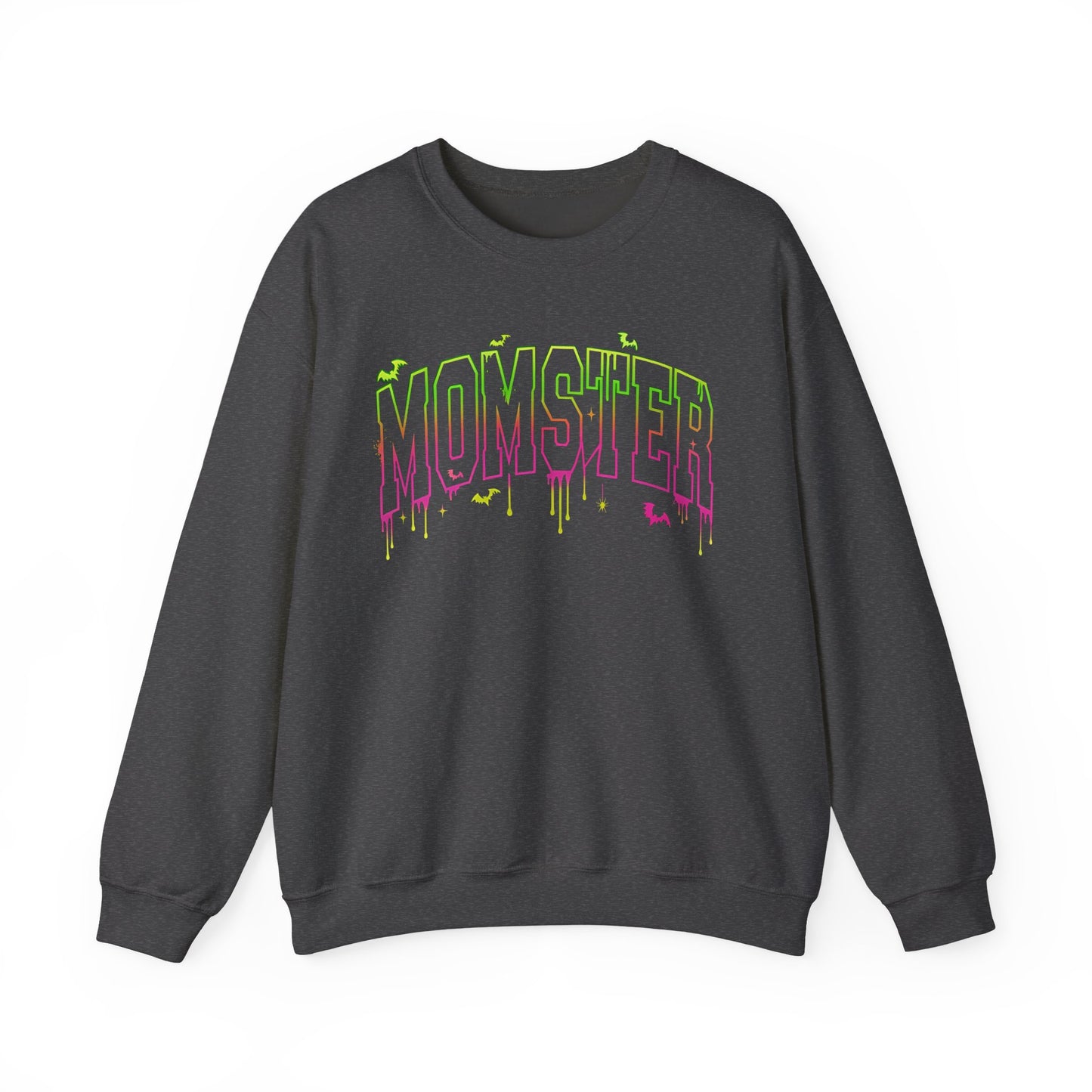 Momster Graphic Sweatshirt — Dripping Neon Halloween Mom Crewneck - Mom Halloween Sweatshirt - Mom Sweater - Mom Halloween Costume - Halloween shirt -