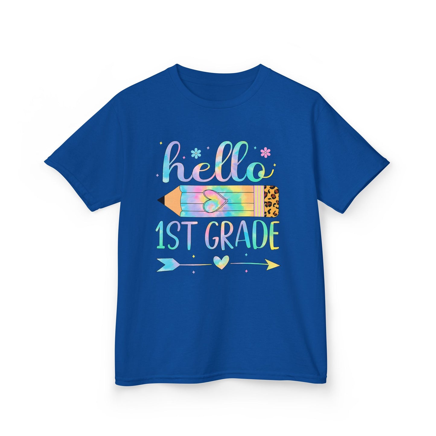 Hello 1st Grade Kids T-Shirt — Back to School Pencil Design