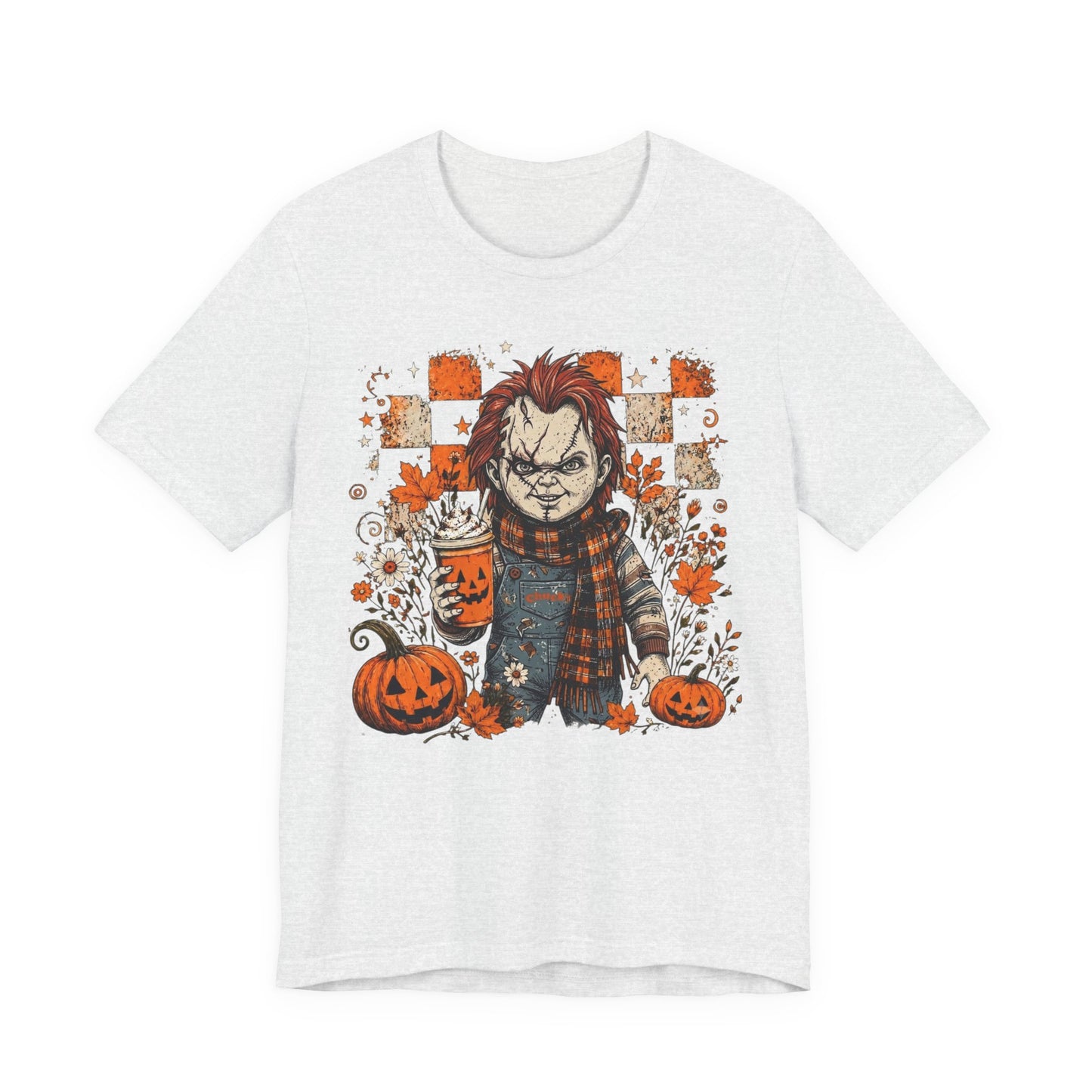 Horror Pumpkin Tee — Cute Scary Doll Halloween T-Shirt