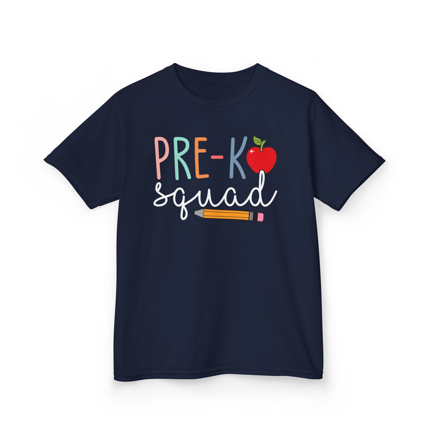 Pre-K Squad Kids T-Shirt — Cute Back-to-School Apple & Pencil Tee
