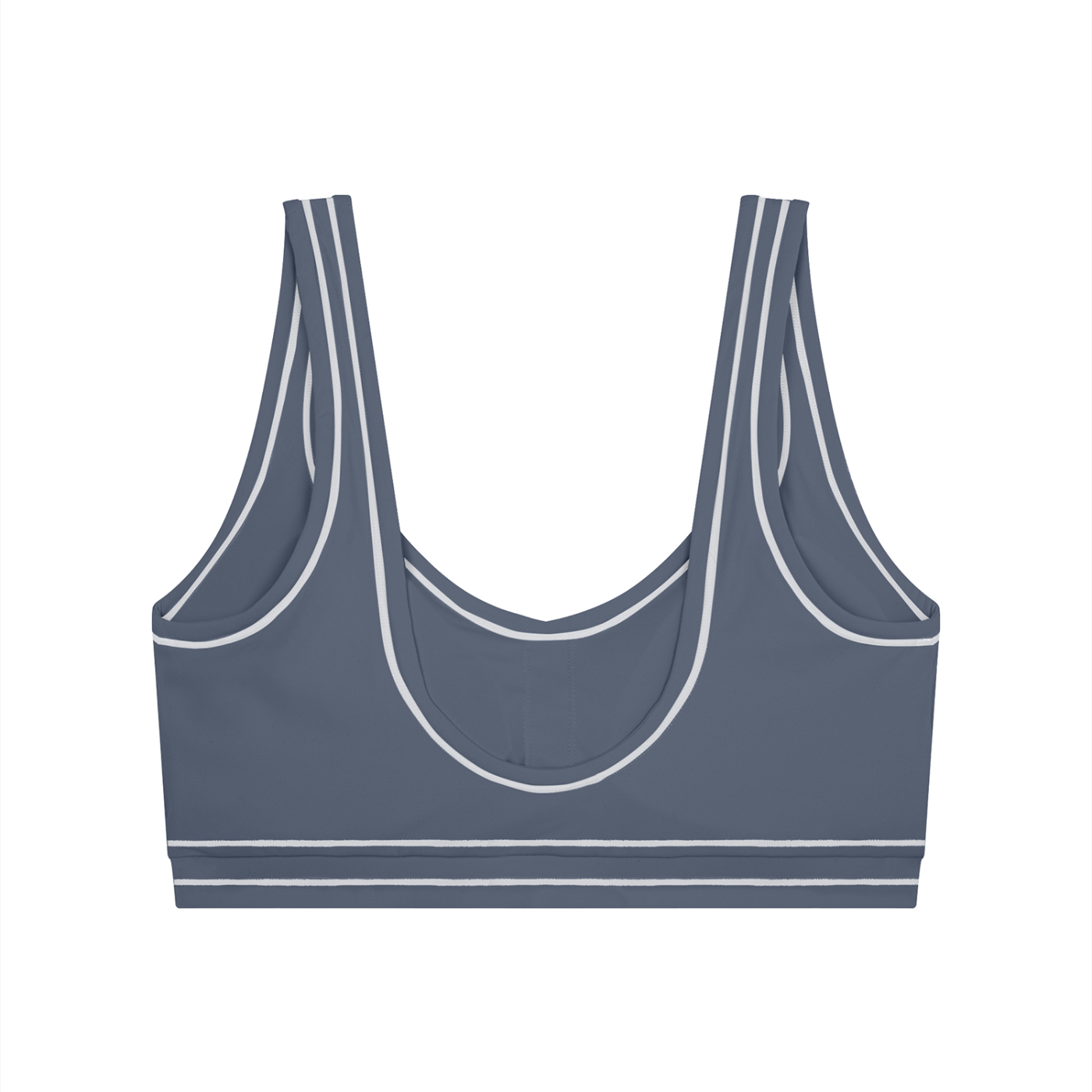 Women’s Topstitch Sports Bra – U-Neck Yoga & Workout Crop Top