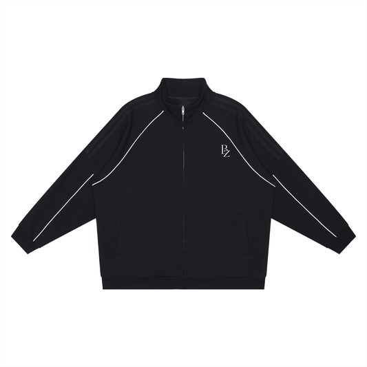 BZ Unisex Reflective Stripe Raglan Jacket | Heavyweight Performance Zip-Up