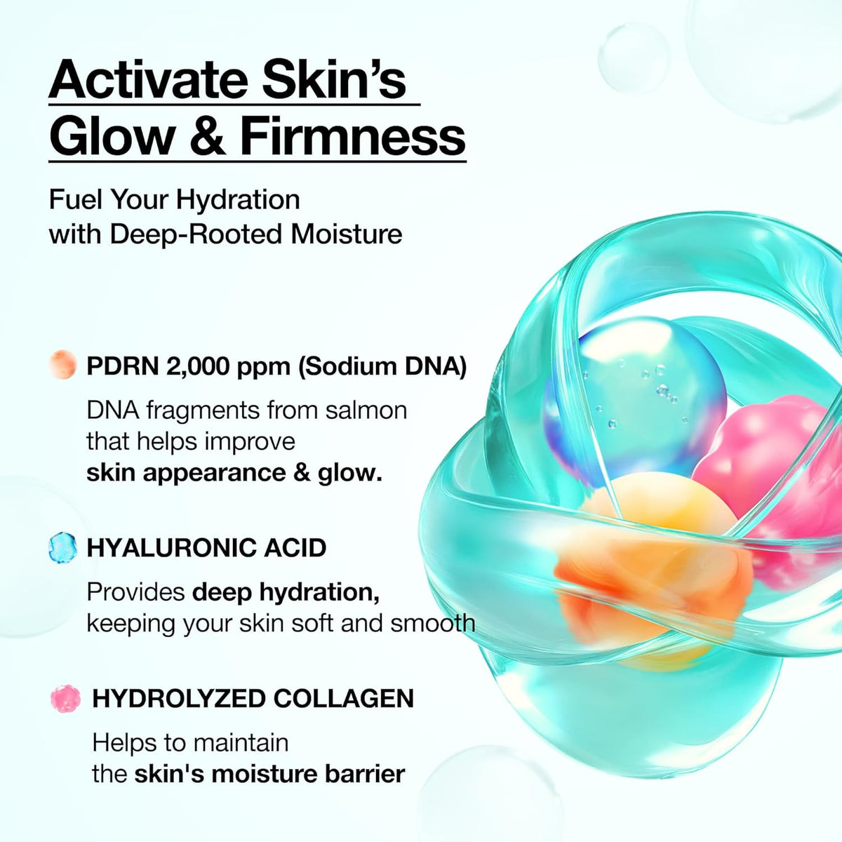 PDRN Collagen Glow Facial Serum Spray, 3.38 Fl Oz