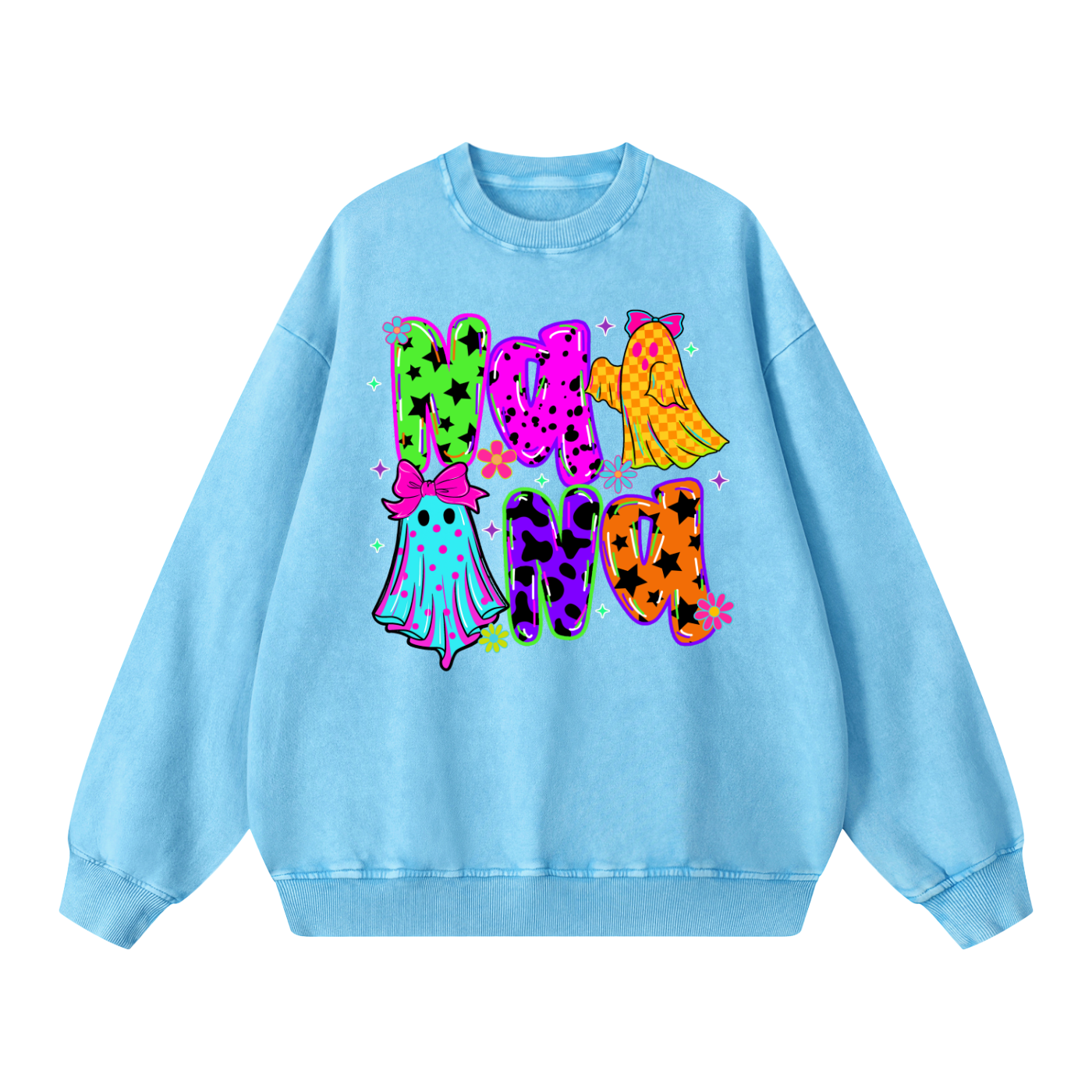 Nana Halloween Oversized Sweatshirt- Halloween Sweatshirt - Neon Ghost Sweatshirt - Gifts for Nana - Gifts for her - Funny Sweater