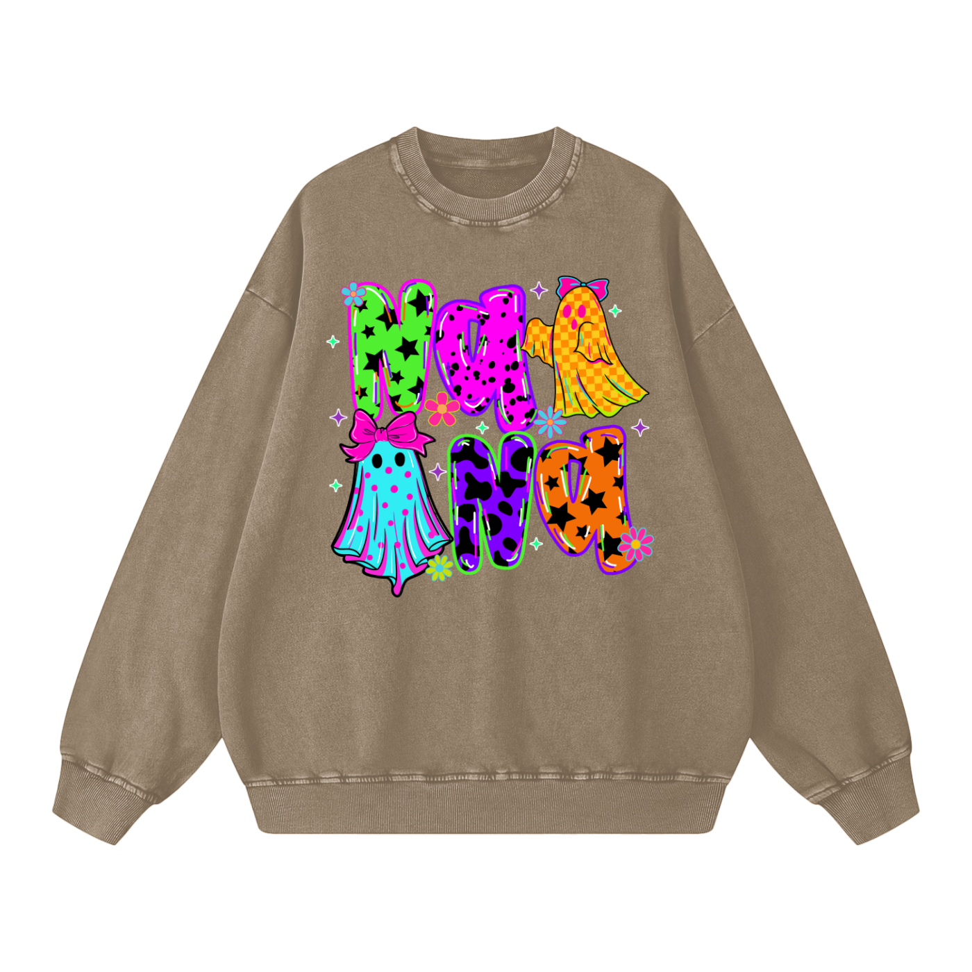 Nana Halloween Oversized Sweatshirt- Halloween Sweatshirt - Neon Ghost Sweatshirt - Gifts for Nana - Gifts for her - Funny Sweater