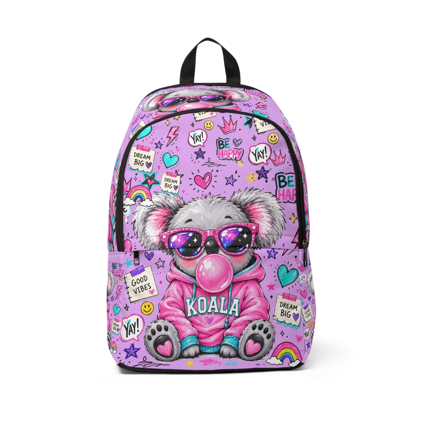 Cute Koala Bubblegum Backpack — Pink Kid’s School Bag with Sunglasses Koala Design