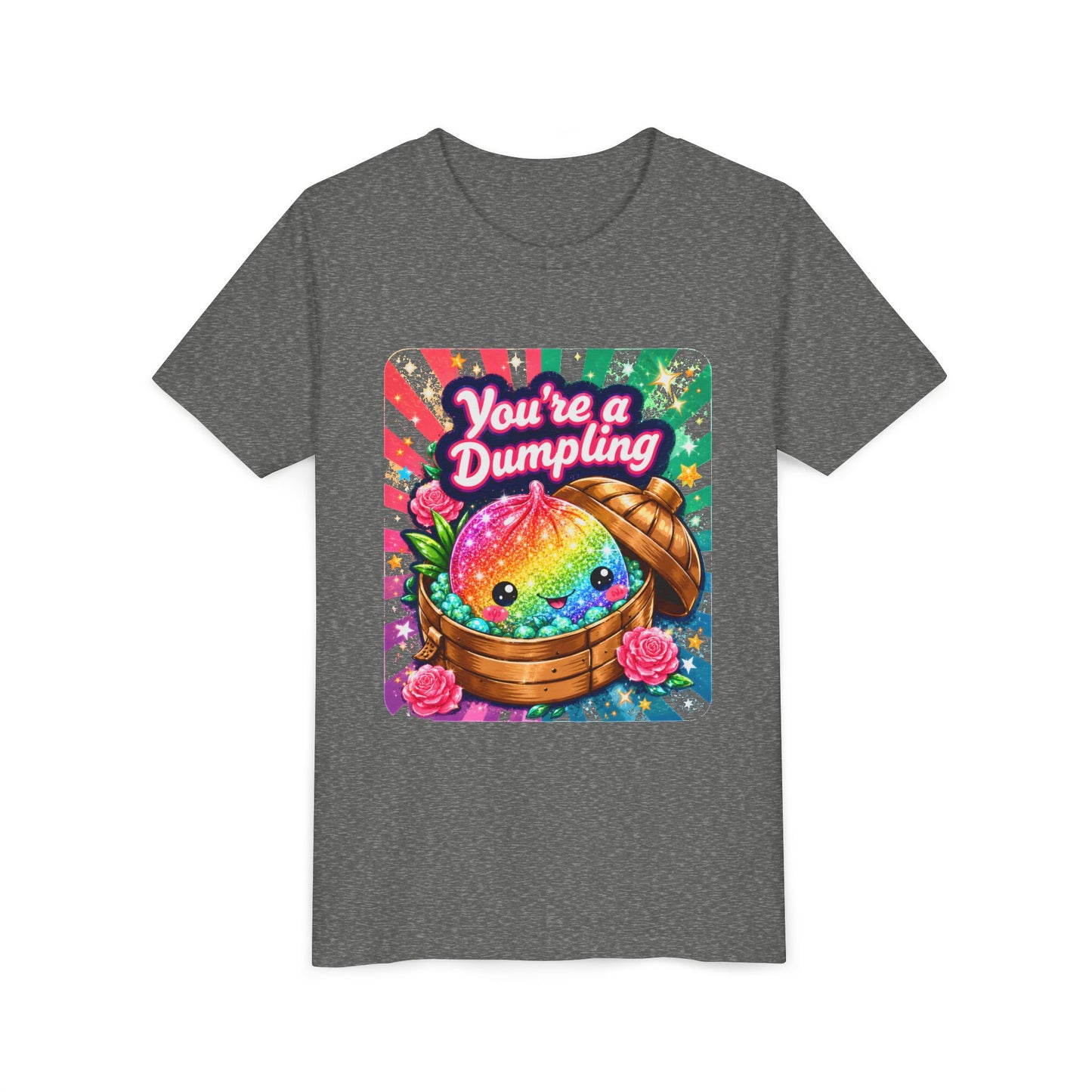 Youth Tee — "You’re a Dumpling" Rainbow Kawaii Dumpling Graphic