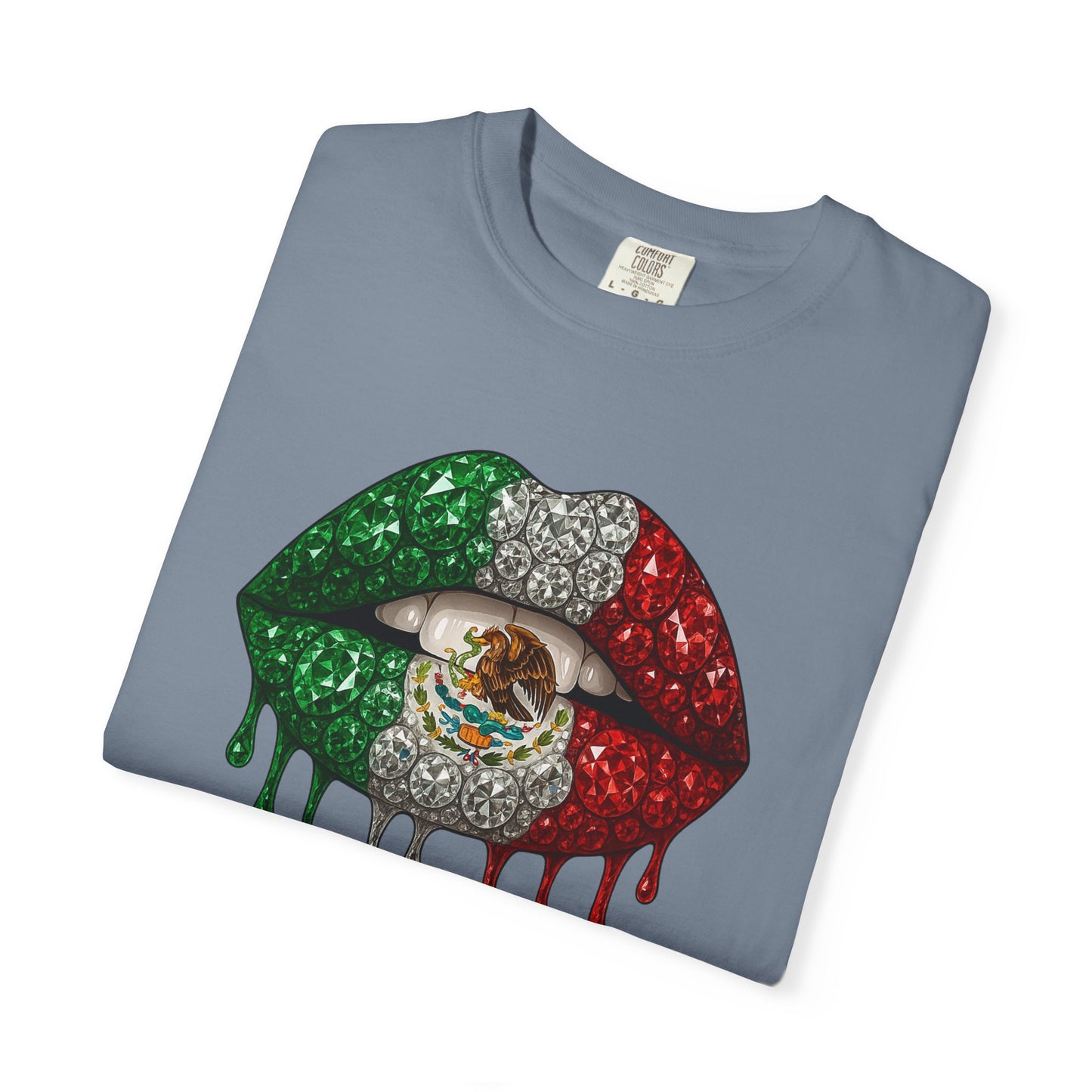 Mexico Flag Drip Lips T-Shirt