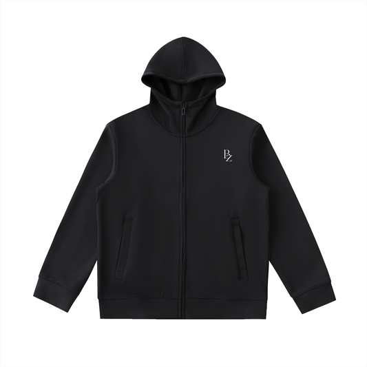 BZ Unisex 400 GSM High-Neck Zip Hoodie | Heavyweight Streetwear