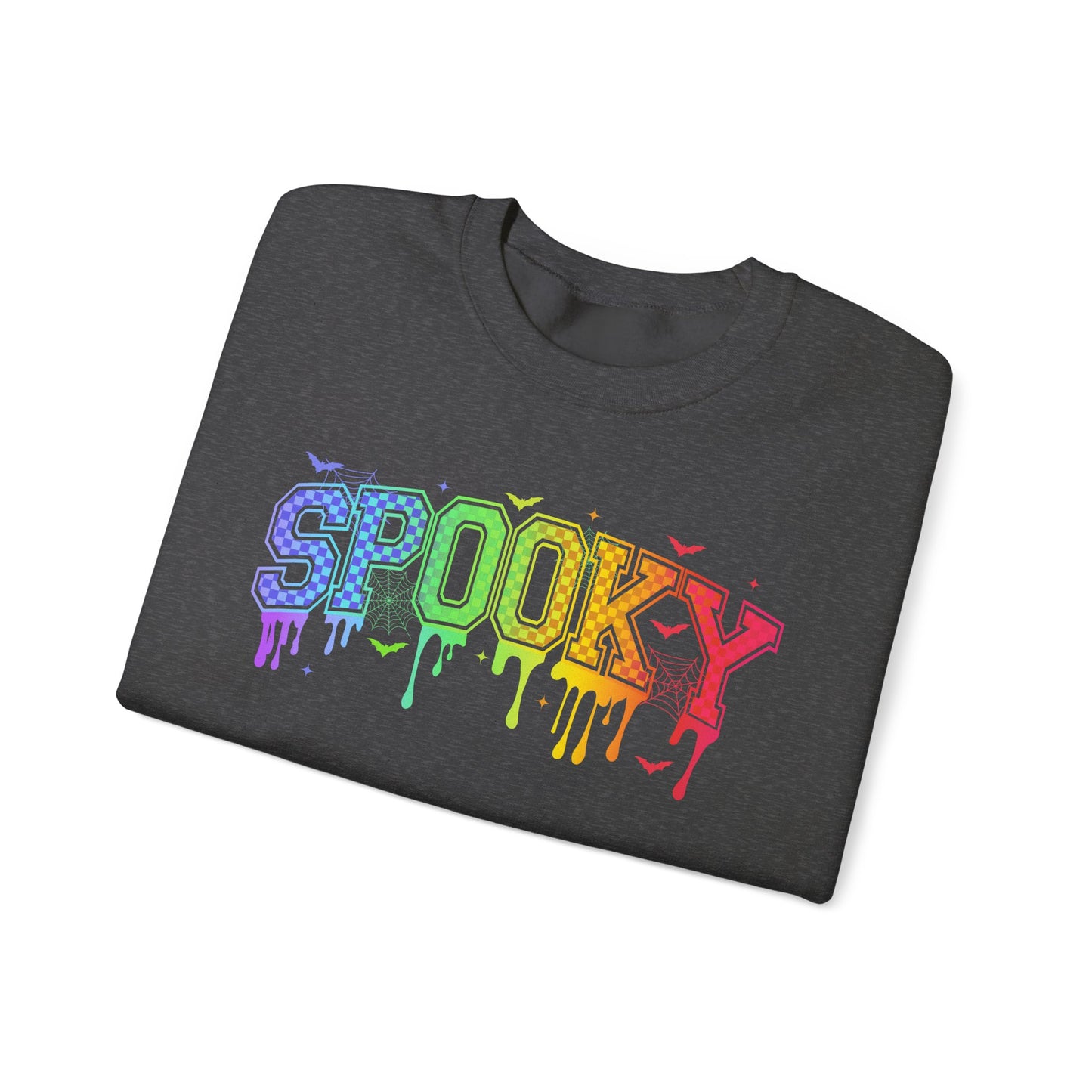 Rainbow Drip "Spooky" Halloween Graphic - halloween shirt - halloween sweater - halloween sweatshirt - halloween costume - ghost sweater