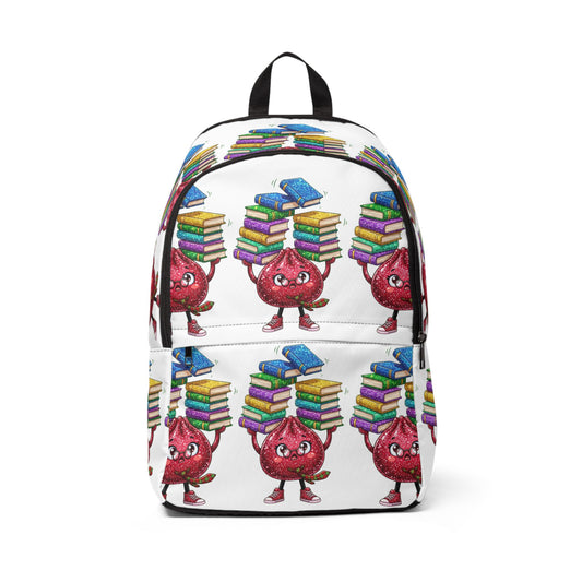 Backpack — Cute Pomegranate Character Carrying Books | Student School Bag - Kawaii