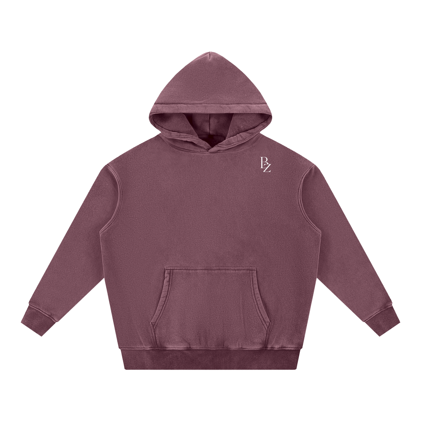 Snow Wash Oversized Fleece Hoodie – Vintage Unisex Streetwear Hoodie
