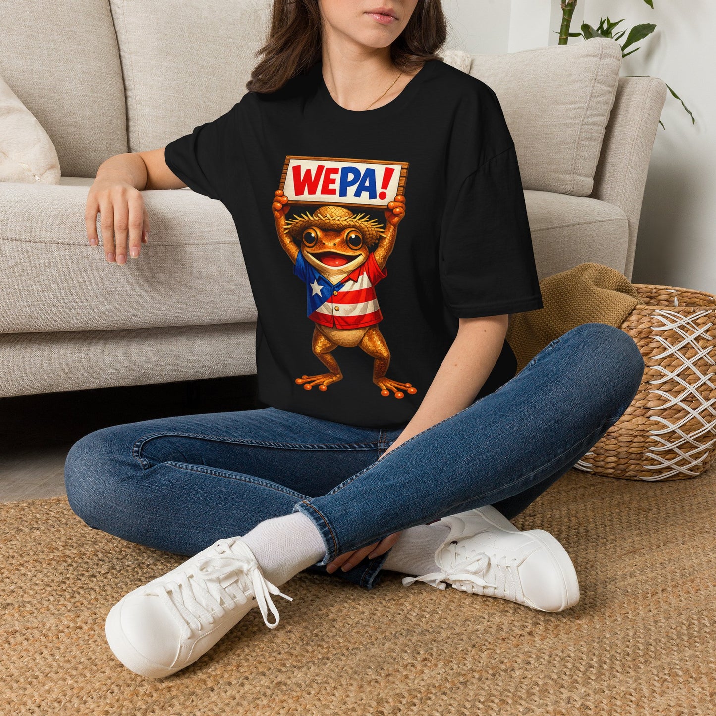 WEPA! Frog T-Shirt — Cute Puerto Rican Pride Tee