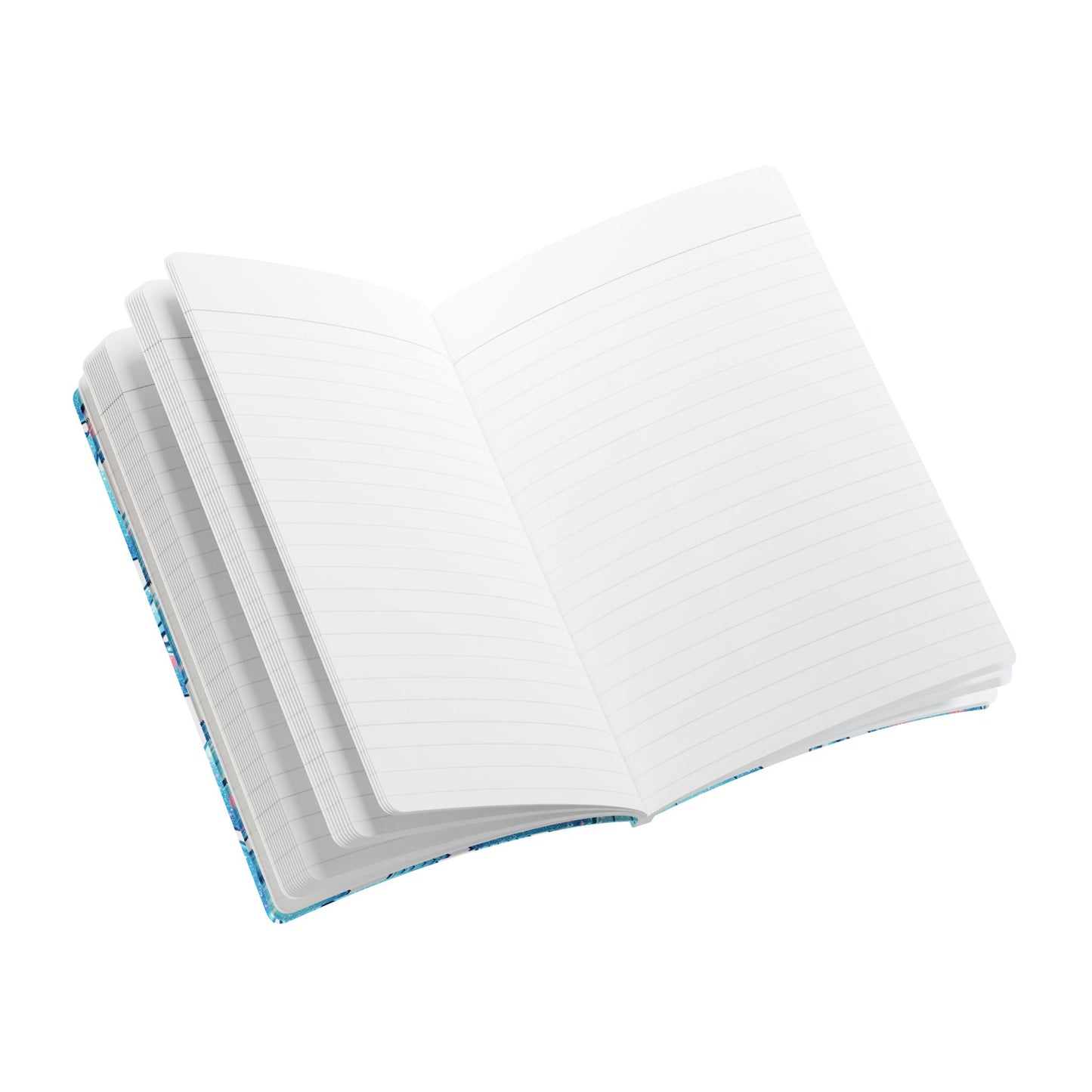 Kawaii Blue Dumpling Softcover Journal — Cute Winky Pattern Notebook