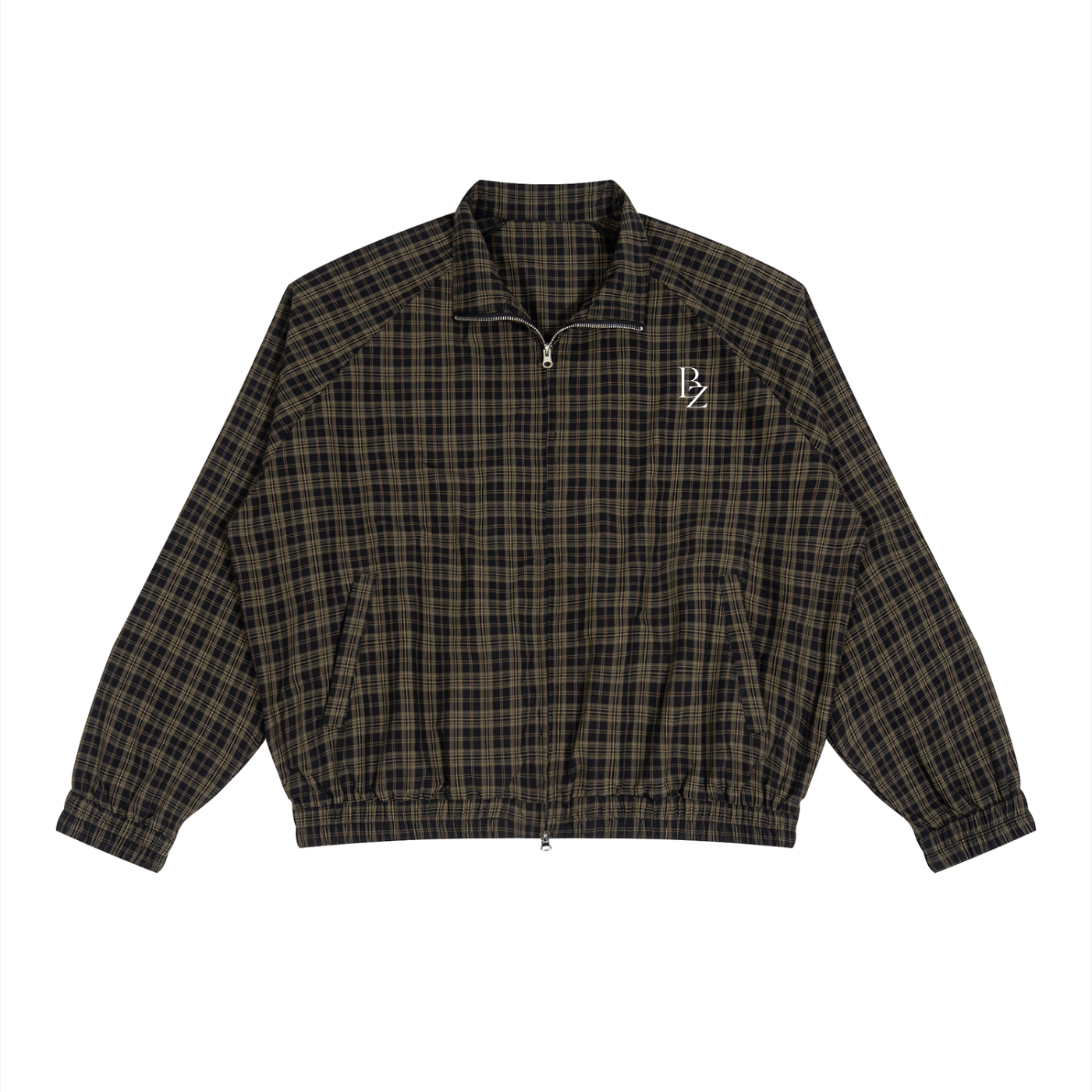 Unisex Plaid Full-Zip Track Jacket