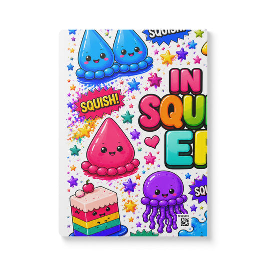Kawaii Squishy Toys Softcover Journal — “I’m In My Squishy Era” Cute Sticker-Style Notebook