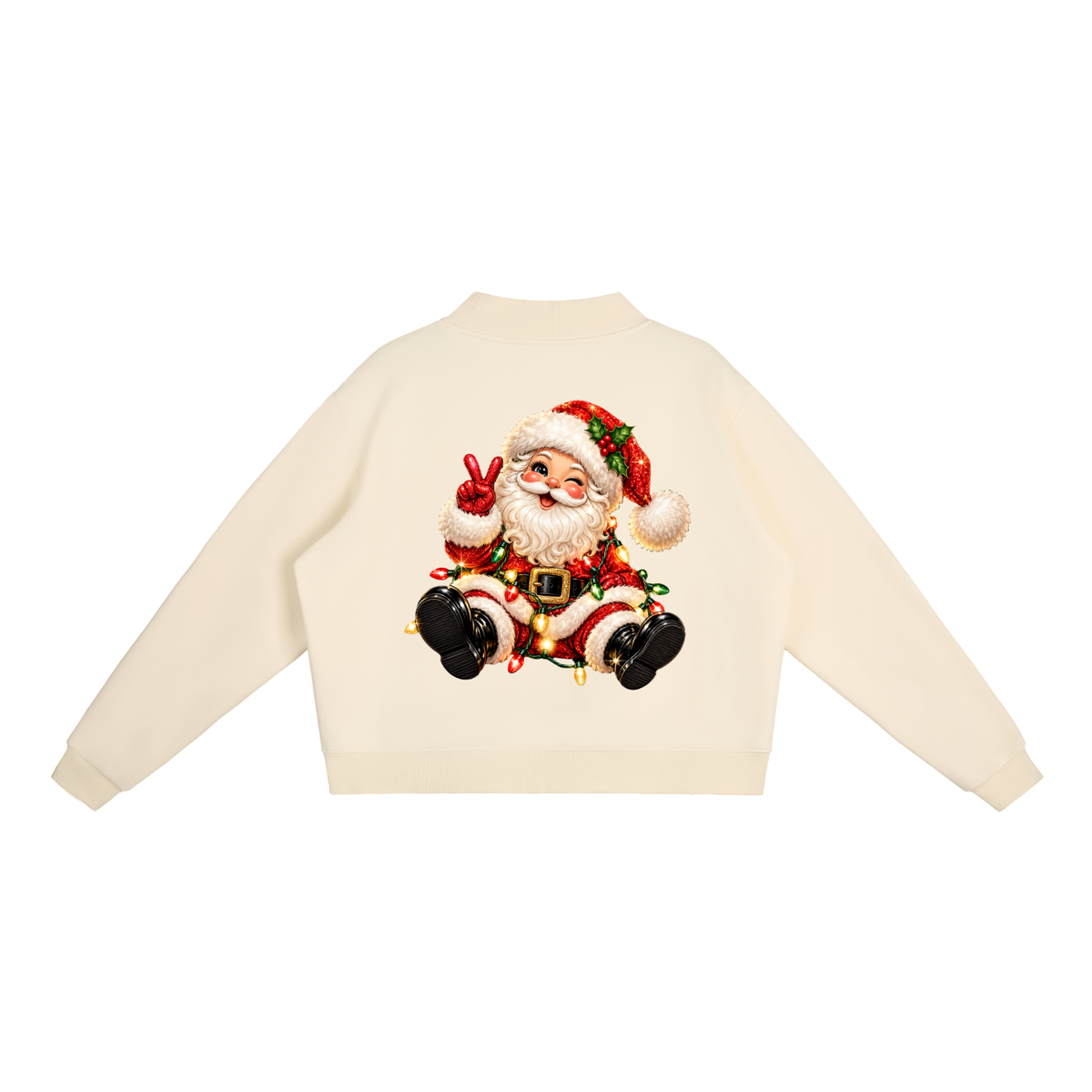 Essential Fleece Mock-Neck Crew Sweatshirt