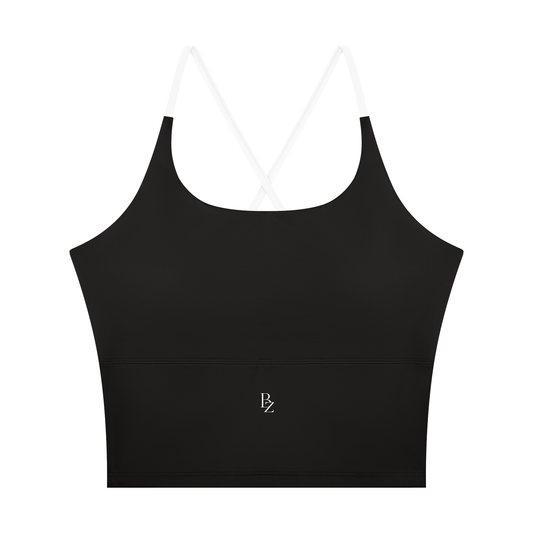 Women’s Color Block Yoga Tank Top – Cropped Workout & Gym Top