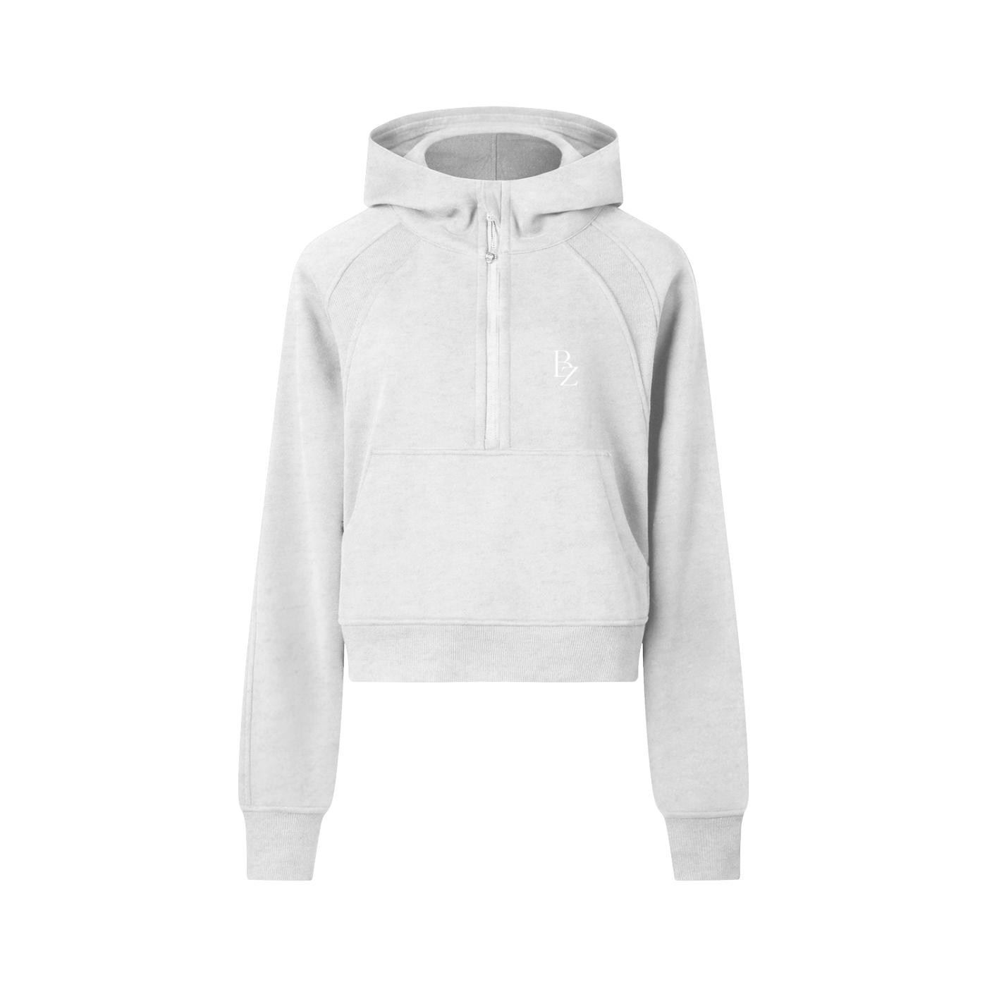 Women’s Cropped Half-Zip Hoodie – Heavyweight Workout & Athleisure Pullover