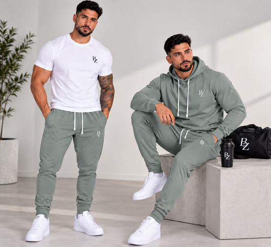 BZ Men’s 330 GSM Tapered Performance Joggers | Stretch Training Pants