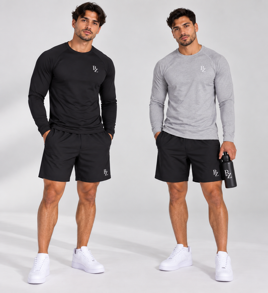 BZ Men’s Performance Long-Sleeve Training Shirt | High-Stretch Athletic Top