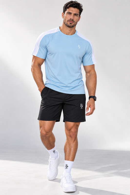 BZ Men’s Color-Block Performance T-Shirt | Stretch Training Tee