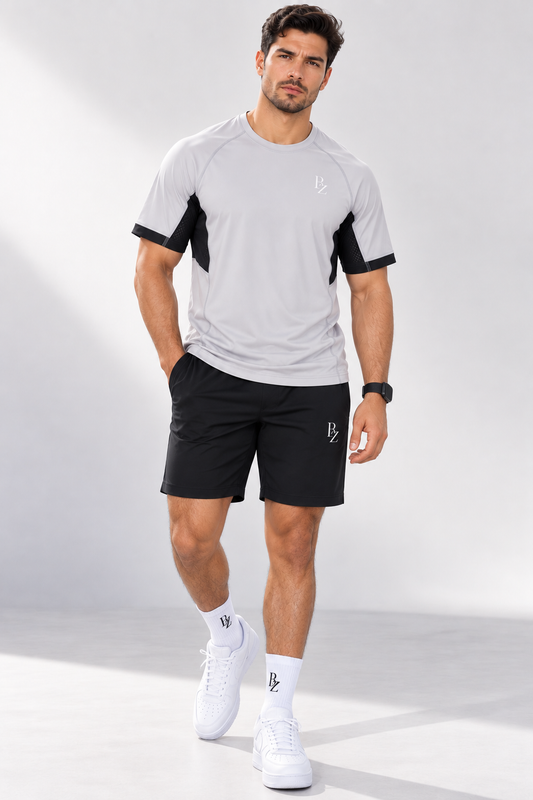 BZ Men’s Color Block Performance T-Shirt | Stretch Training Tee