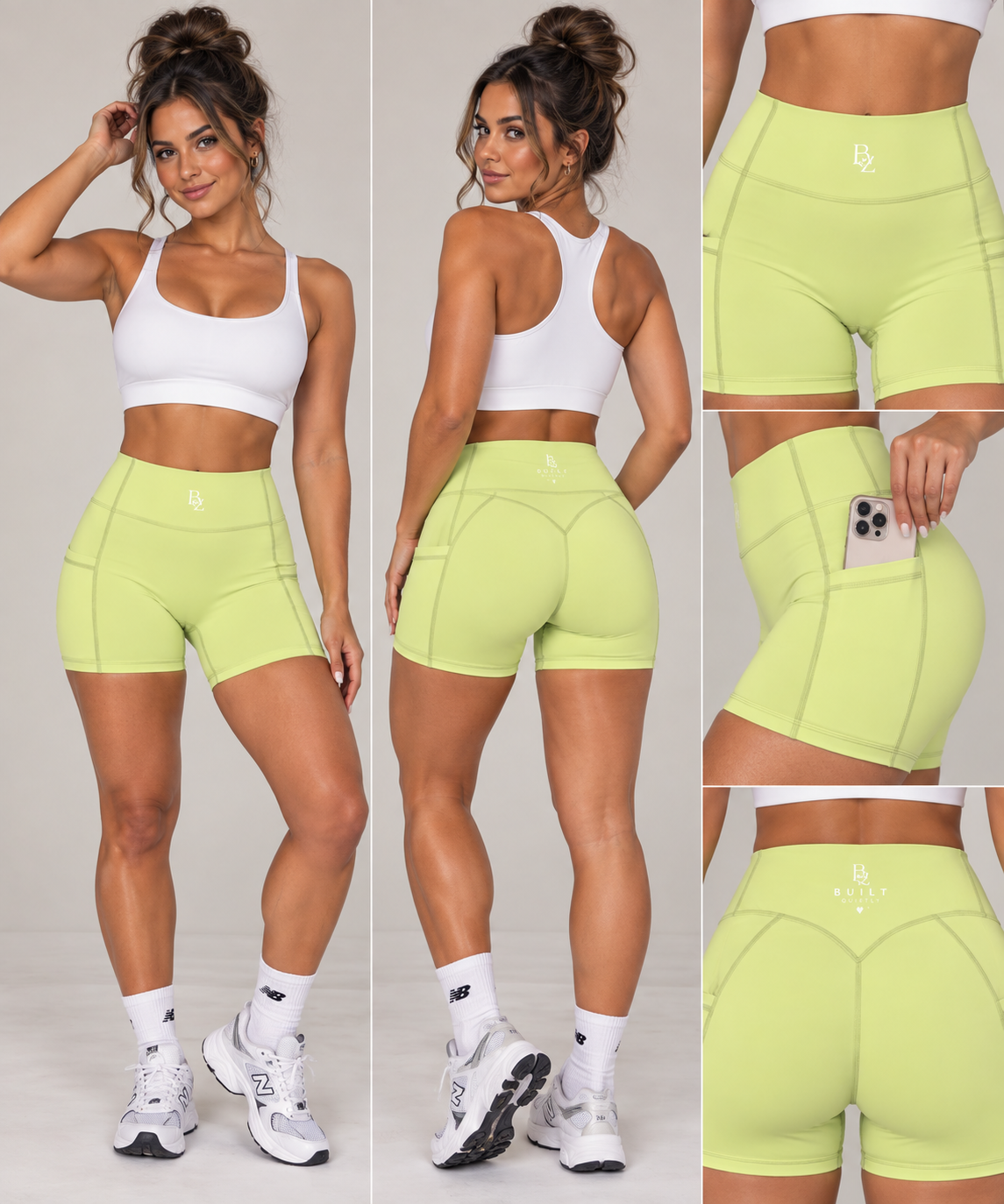 Women’s High-Waisted Biker Shorts with Pockets – Workout & Gym Shorts