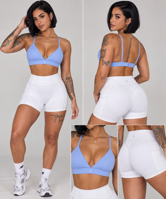Women’s V-Neck Sports Bra – Sculpting Yoga & Workout Crop Top