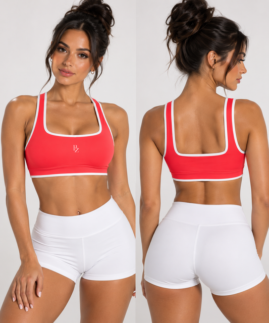 Women’s Color Block Sports Bra – Yoga & Workout Crop Top