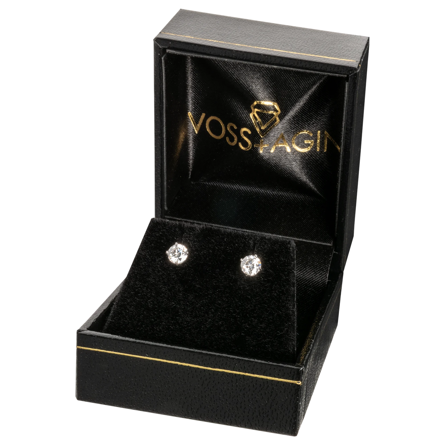 1.50 CTW Lab Grown Diamond Round Stud Earrings in 14K Solid Gold – G/vs Cert