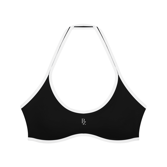 Women’s Halter Color Block Sports Bra – Cropped Yoga & Workout Top