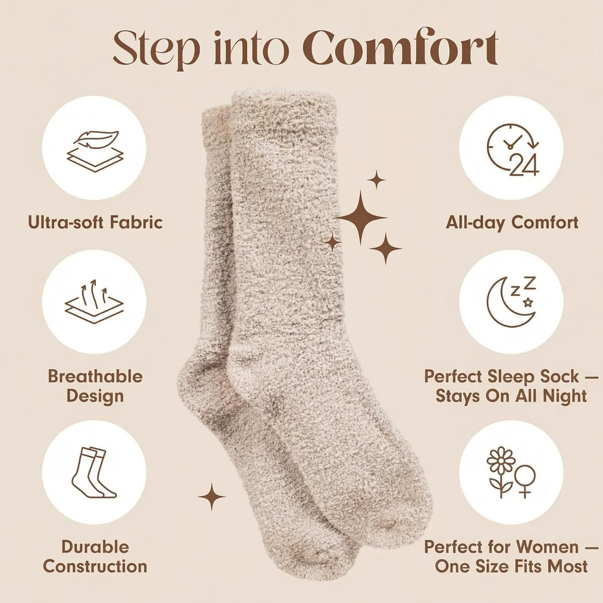 Warm & Cozy Ultra-Luxe Cloud Fuzzy Socks, Gifts for Women
