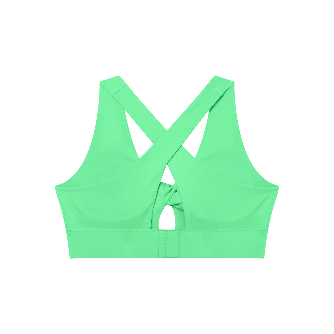 Women’s Twist Front V-Neck Sports Bra – Flattering Workout Crop Top