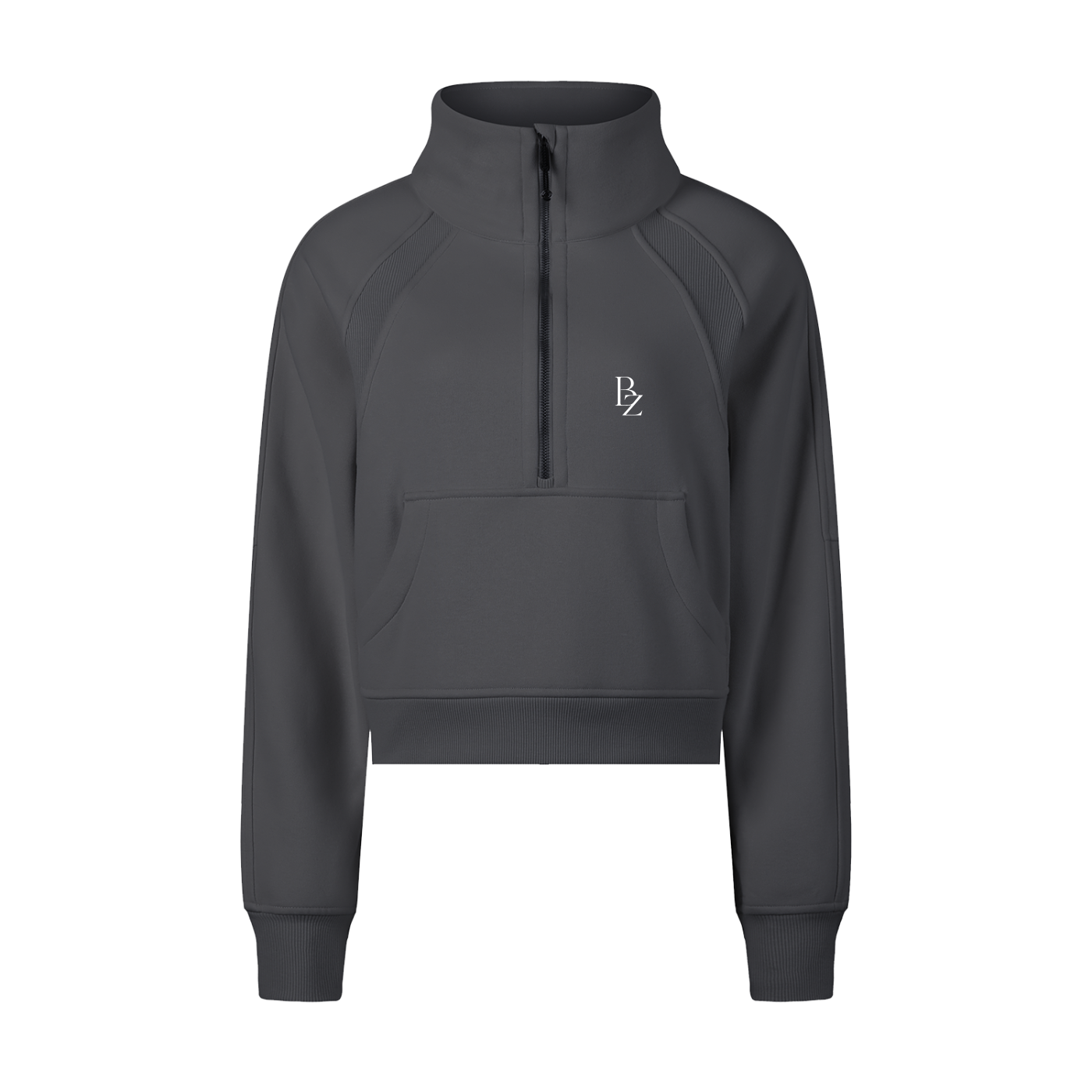 Women’s Cropped Half-Zip Sweatshirt – Cozy Gym & Athleisure Pullover