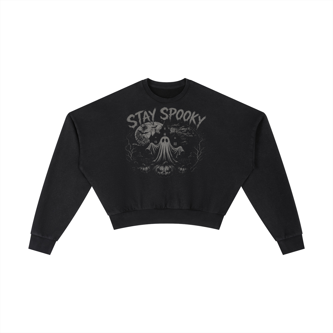 Halloween,croptshirt,spooky,sweater,sweatshirt,blacksweater,halloweensweater