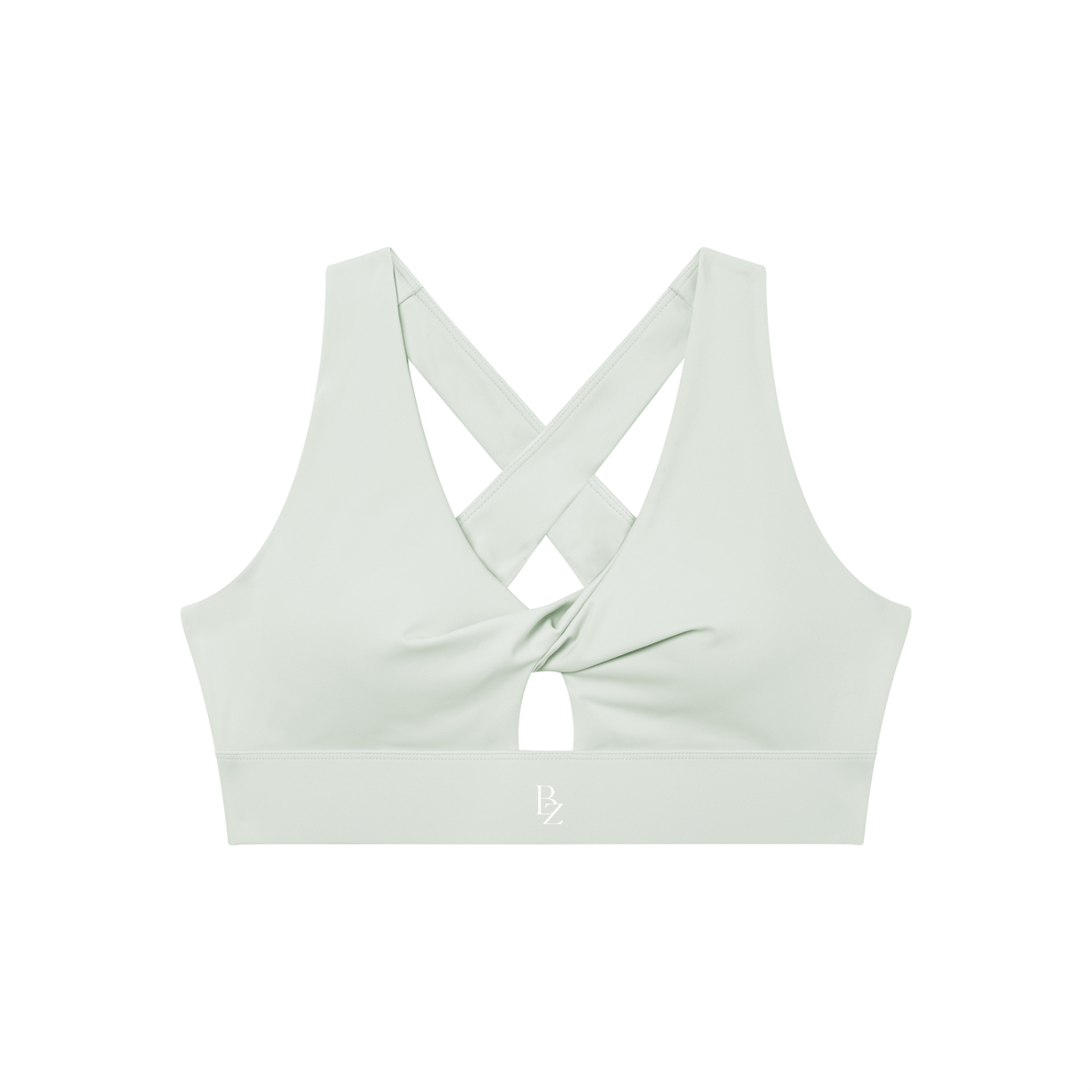 Women’s Twist Front V-Neck Sports Bra – Flattering Workout Crop Top